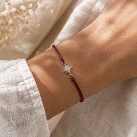 Bracelet cordon Calipa en Argent 925/1000 & Diamants