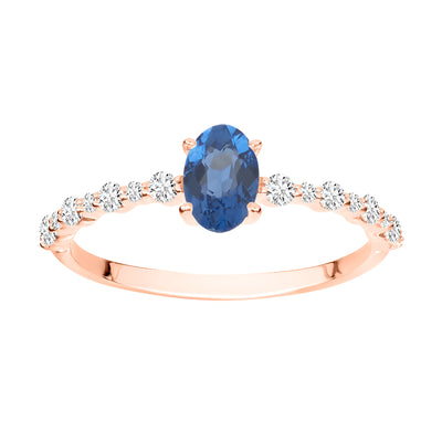 Bague Adèle - saphir bleu