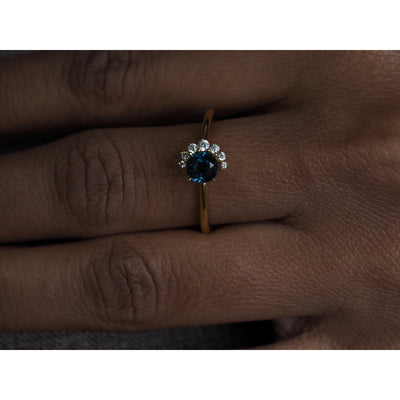 Bague Elena - topaze bleue