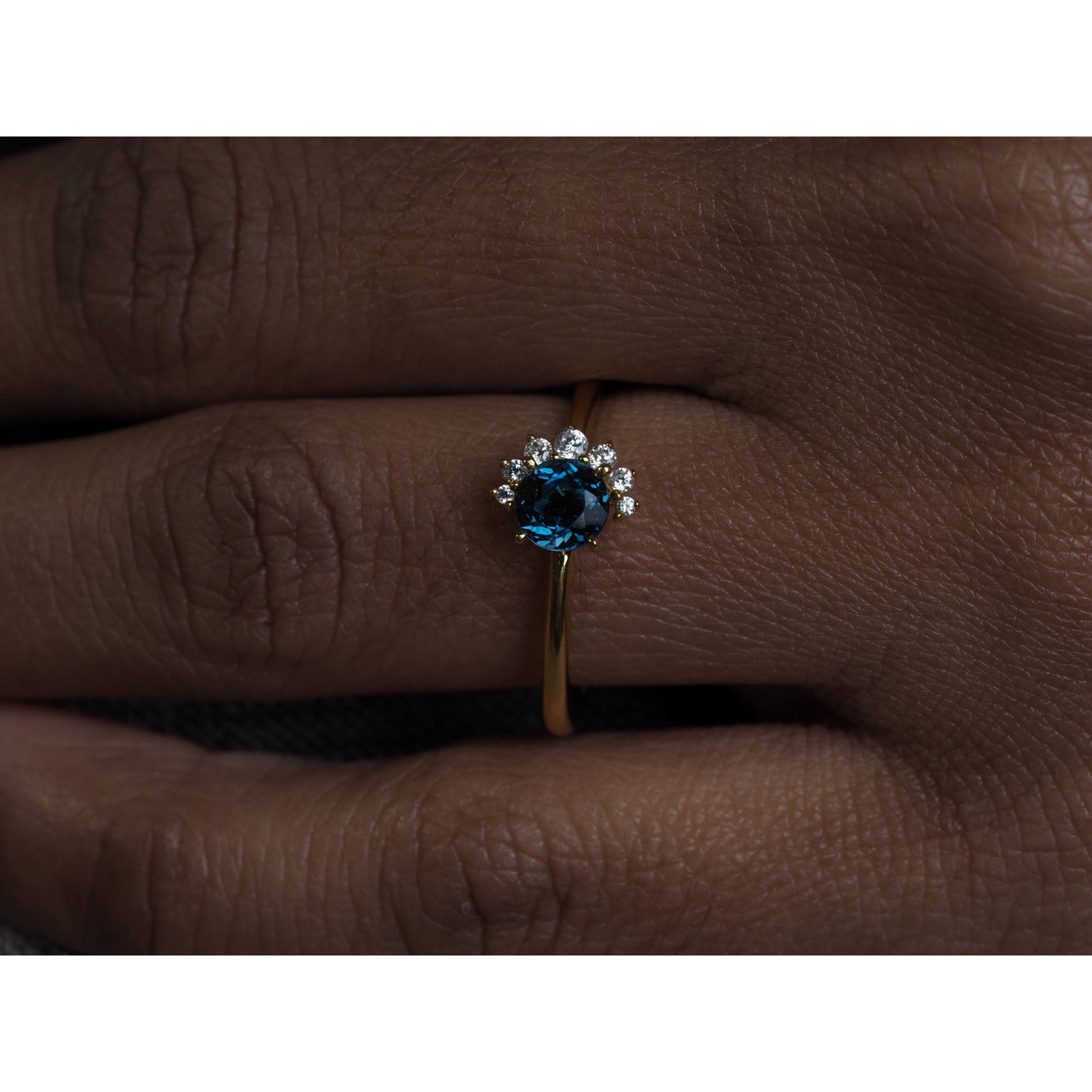 Bague Elena - topaze bleue