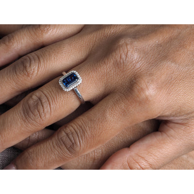 Bague Julia - topaze bleue