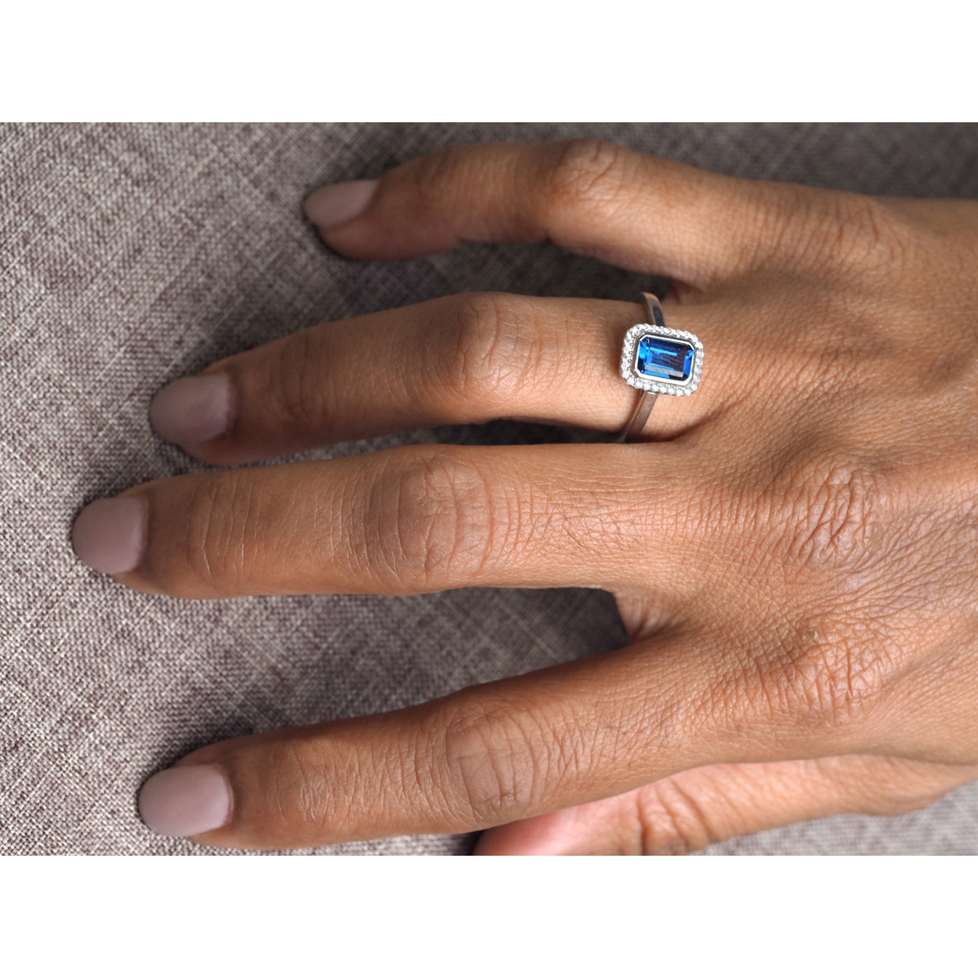 Bague Julia - topaze bleue