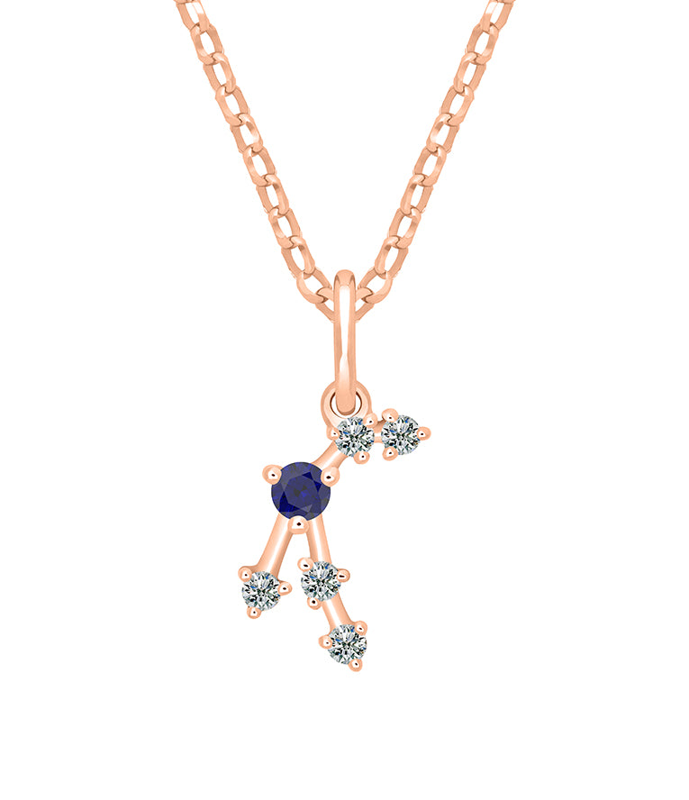 Pendentif Constellation Moissanite - Bélier