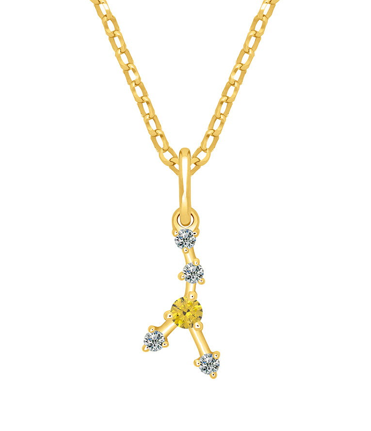 Pendentif Constellation Moissanite - Cancer