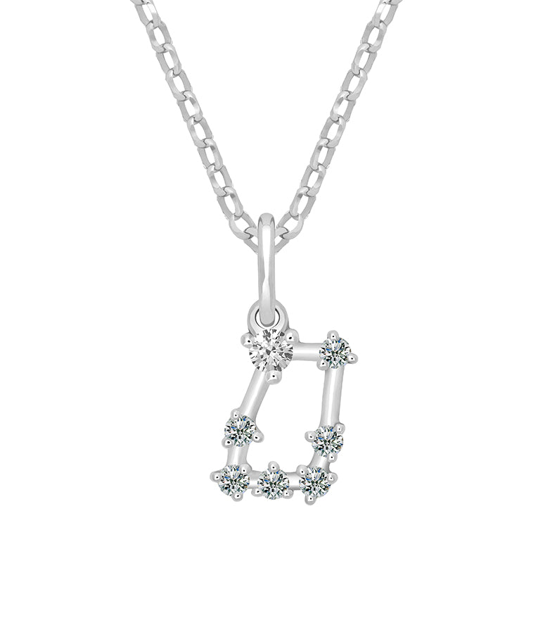 Pendentif Constellation Moissanite - Gémeaux