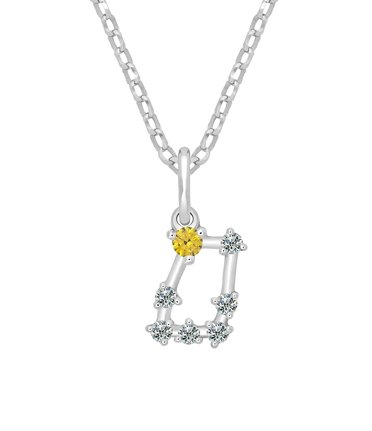 Pendentif Constellation Moissanite - Gémeaux