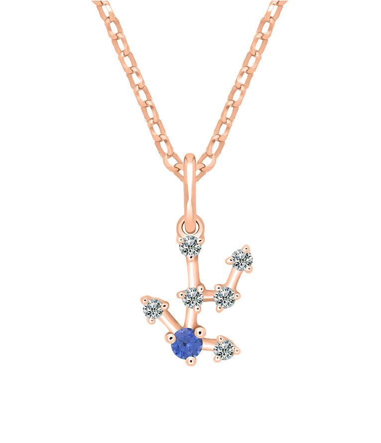 Pendentif Constellation Moissanite - Taureau